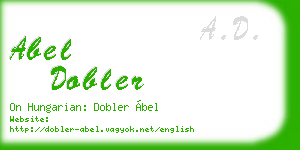 abel dobler business card