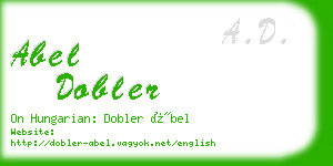 abel dobler business card